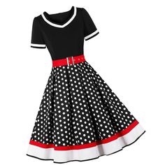 Polka Dot Pin Up Flared Short Sleeve Swing Dress. Standard And Plus Size Available. The Petticoat Is Not Included. The Material Is Cotton Spandex. Special Order Delivery 7-21 Business Days Styles: 1950s Vintage Kawaii Dance Pinup Party Gothic Punk Pinup Goth Aline Cute 50s A-Line Summer Dresses Gothabilly Outfits, Kawaii Dance, 50’s Aesthetic, Punk Pinup, Pinup Goth, Pinup Party, Event Photoshoot, Car Hop, Vintage Kawaii