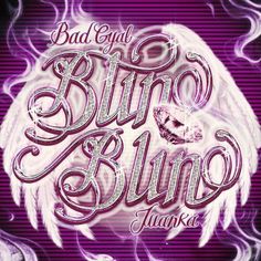 the cover art for bad girl bumo bling's album, featuring an angel wing