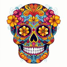 4K Vector Mexican Clipart in Imressive Style Confectionery Design, Icing Design, 6th Grade Art, Monthly Plan, Sweet Delights, Sugar Skulls, Do It Yourself Projects