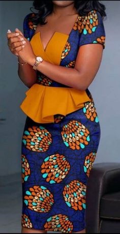 Pepulam Tops, Kente Dress Styles Classy Short, Latest African Fashion Dresses Kitenge, African Print Dresses Modern, African Dresses For Women Wedding, Kitenge Dress Designs, Modern African Print Dresses, Chitenge Dresses, Chitenge Outfits