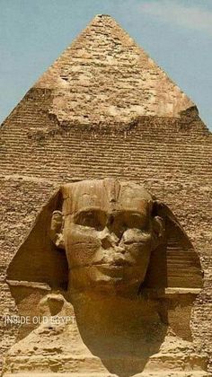 the great sphinx in front of an egyptian pyramid