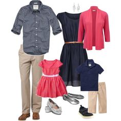 a man and woman's clothing including shoes, sweaters, dress shirts, pants and sandals