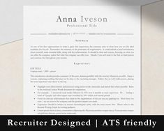 an image of a resume on top of a desk with the words recruit designed as friendly