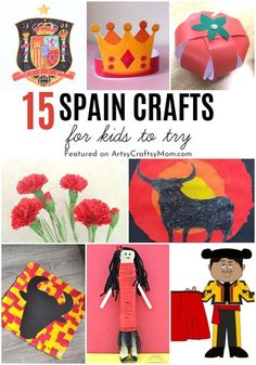 some crafts that are made to look like spain