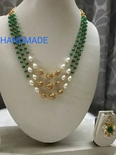 Jwellary Design Necklace, Beeds Chain Designs Simple, Latest Beads Jewellery Designs Indian, Crystal Beads Necklace Design Indian, Light Weight Jewellery Designs, Pearl Necklace Designs Indian, Beads Gold Jewellery Indian, Beads Jewelry Indian Gold Latest, Light Weight Beads Gold Jewellery