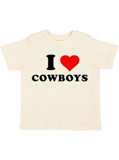 - tops are individually screen printed by hand, each tee is unique and may not be 100% perfect! -An original design Printed on a 100% cotton tee   Made with quality ink Fun Unisex T-shirt With Screen Print, Unisex Hand Printed Cotton T-shirt, I Heart Cowboys, I Love Cowboys, Romantic Blue, Cowboy Outfits, T Shirt Png, Bachelorette Party Themes, Cowboys Shirt