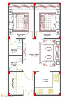 the floor plan for a small house