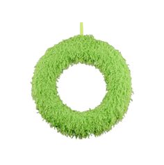 a green wreath on a white background