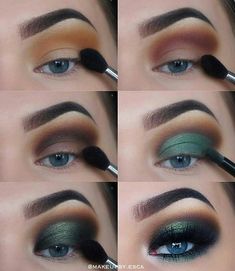 Lys Makeup, Green Eye Makeup, Makeup Tip, Magical Makeup, Smink Inspiration, Hooded Eye Makeup, Green Makeup, Green Eye