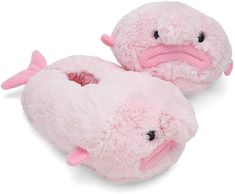 Fun and bizarre, these plush Blobfish slippers will make lounging around the house anything but boring! Celebrate the weirdest fish in the ocean (yes, the blobfish is a real thing!) with this great gift idea! Blobfish Plush, Pink Slippers, Plush Slippers, Cute Slippers, Think Geek, Fuzzy Slippers, Birthday List, Cute Stuffed Animals, Birthday Wishlist