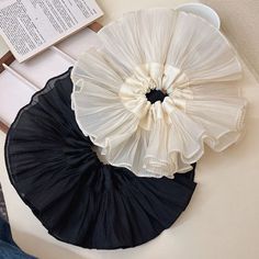 Tulle Scrunchie, Ruffle scrunchies, Hair Ties for women, Transparent Luxury Hair Accessory, Large Scrunchie, Satin Scrunchies. Diameter about 27cm/ 10.6'' Ruffle Scrunchie Diy, Scrunchie Sketch, Big Scrunchies Diy, Luxury Scrunchies, Ruffle Scrunchie, Big Scrunchies, Hair Jewerly, Cute Scrunchies, Ties For Women