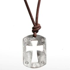 A personal favorite from my Etsy shop https://www.etsy.com/listing/63716998/surfer-necklace-mens-cross-on-distressed Rock Carving, Leather Designs, Hook Necklace