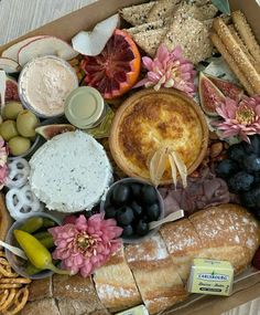 a box filled with lots of different types of food