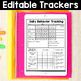 a binder with the words editable trackers on it