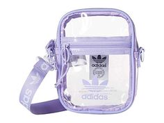 adidas Originals Clear Festival Crossbody Adidas Cross Body Bag, Kawaii Bag, Expensive Bag, Cute Crossbody Bags, Girly Bags, Bag Cute, Clear Bags, Purple Bags, Cute Bags