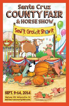 the santa cruz county fair and horse show poster