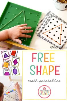 the free shape printables are great for kids to practice their shapes and numbers