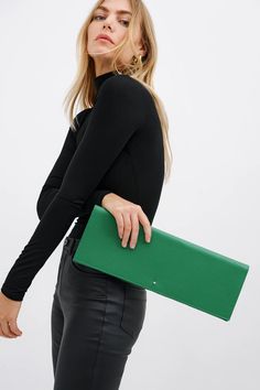 Black Clutch Bags, Embellished Clutch, Clutch Black, Sweatshirt Fabric, Leather Clutch Bags, The A Team, Velvet Tops, Spring Green, Black Bag