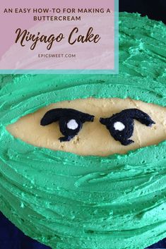 an easy how to for making a buttercream myjago cake with eyes