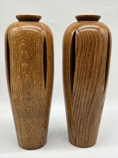 Set Of 2 Vintage Handmade Oak Wood Turned Window 10” TALL Vase - Candle Holder Issues: chip, wear, white marks…all pictured Mini Vases, Tall Vase, Mini Vase, Candle Vase, Tall Vases, Vase Candle Holder, White Mark, Wood Turning, Bud Vases