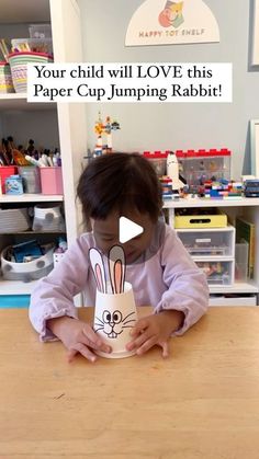 Fynn Sor | Happy Tot Shelf on Instagram: "Watch your child’s face light up in delight as their bunny hops into the air! This Paper Cup Jumping Rabbit is so easy to make and incredibly fun to play with. 🐇
👉🏻 Perfect for ages 3 and up. 
❤️ If you love this idea, follow us at @happytotshelf for more delightful, educational activities for children! 
#learningisfun #handsonlearning #kidsactivities #preschoolactivities #toddleractivities" Rabbits Crafts Preschool, Paper Cup Jumping Bunny, Easter Projects For Kids, Paper Cup Diy, Easy Easter Crafts For Kids, Jumping Rabbit, Rabbit Craft, Summer School Crafts, Bunny Activities