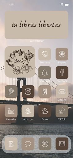 an iphone screen with the words in libras liberas on it and other icons