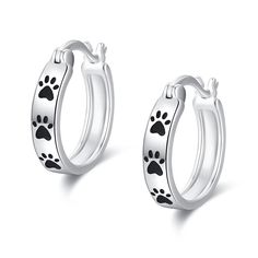 PRICES MAY VARY. 【 Paw Earrings Design 】Simple paw print earrings, let your pet close to your heart and comfort you.This Paw Earrings Gift for pet lover! 【Paw Print Stud Earrings】Paw Earrings Made of high quality 925 sterling silver, Exquisite polish technique made every details smooth and bright. hypoallergenic, comfortable to wear, be safe for skin. 【Cat Dog Jewelry Gifts for Women】 Such a beautiful shape and strong love, No matter Valentine's day, mother's day, birthday or Christmas, this ear Paw Earrings, Sterling Silver Cat, Dog Jewelry, Silver Cat, Gifts For Women, Jewelry Gifts, Hoop Earrings, 925 Sterling Silver, For Women