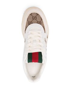 Gucci Re-Web Panelled Sneakers - Farfetch Gucci Sneakers, Leather Cap, Mens Gloves, Beach Tote Bags, Small Handbags, Max Mara, Handbag Backpack, Lanvin, Mens Shoes Sneakers