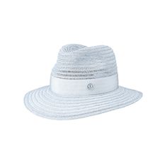 Elevate your ensemble with our icey blue straw fedora hat, featuring a subtle tone-on-tone ribbon for a refined touch of elegance.

 	- Fedora hat
 	- Icey blue straw
 	- Tone on tone ribbon
 	- Maison Michel logo

Size advice: this product fits normally, we advise you take your usual size. You don't know your size? Click here.


How to care for your hat:
The handcrafted design of this model does not allow it to be waterproof. It is recommended to store it away from air and humidity. Silver Summer Hat With Short Brim, Summer Silver Hat With Curved Brim, Silver Short Brim Summer Hat, Silver Short Brim Hat For Summer, Luxury Panama Hat For Spring, Silver Curved Brim Hat For Summer, Elegant Silver Hat With Flat Brim, Elegant Silver Flat Brim Hat, Elegant Blue Fedora With Short Brim