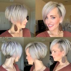 60 Pixie Bob Haircut Ideas To Rock In 2025 Blonde Undercut, Layered Bob Haircuts, Pixie Bob Haircut, Straight Hair Cuts, Blonde Pixie Haircut, Short Straight Hair, Layered Bob, Trending Hairstyles, Bob Haircut