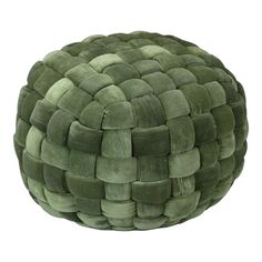 Jazzy Round Green Velvet Pouf Ottoman Poufs and Stools LOOMLAN By Moe's Home Glamorous Decor, Occasional Seating, Ottoman In Living Room, Pouf Ottoman, Cleaning Upholstery, Modern Furniture Living Room, Burke Decor, Cotton Velvet, Green Velvet