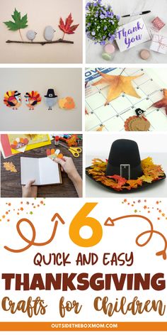 thanksgiving crafts for kids that are easy to make