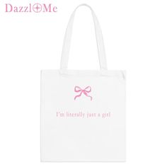 🎀 Cute cotton tote bag with pink girly design. Perfect for everyday use combining functionality and style! MATERIAL Bag and handles are made from 100% cotton fabric that is highly durable and perfect for everyday use. SIZE Width: 15.0 in (38.0 cm) Height: 16.5 in (42.0 cm) Handle width: 0.8 in (2.0 cm) Handle height: 12.2 in (31.0 cm) 🤍 If you want to see more cute and fashionable products like this check out my Etsy shop DazzlMeShop: https://dazzlmeshop.etsy.com Coquette Design, Cute Coquette, Design Bag, Girly Design, Bag Cute, Cotton Tote Bag, Just A Girl, Bag Shoulder, Cotton Tote Bags