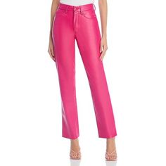 Manufacturer: Good American Style Type: Straight Leg Pants Collection: Good American Sleeve Length: Material: 100% Polyurethane Fabric Type: Faux Leather Specialty: Solid Sku: BH5876839 Size: 15.  Color: Pink.  Gender: female.  Age Group: adult. Womens Straight Leg Pants, Fits Streetwear, Pants Collection, Customer Feedback, Women Cargos, Straight Leg Denim, Red Outfit, Cargo Pants Women, Faux Leather Pants