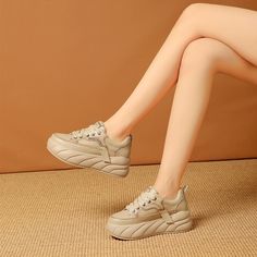 2024 Female Chunky Sneakers Women Casual Shoes Woman Platform trainers lady wedge comfy Fashion Low Female Packing List, Heels Patterns, Orthopedic Shoes, Pu Heels, Casual Sport Shoes, Platform Sneaker, Casual Flats, Casual Shoes Women, British Style