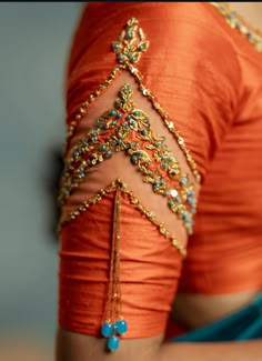 Bollywood Style Blouse With Dori Work For Party, Elegant Festive Tops With Dori Work, Party Blouse With Dori Work In Traditional Drape, Festive Party Blouse Piece With Motifs, Elegant Party Blouse With Motifs, Elegant Silk Thread Blouse For Diwali, Bollywood Style Blouse With Motifs For Party, Bollywood Party Blouse With Motifs, Bollywood Style Party Blouse With Motifs