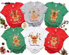 Disney Christmas Shirt, Disney Gingerbread Shirt Disney Christmas Holiday Tops, Disney Christmas Holiday Top, Christmas Disney Holiday Top, Disney Christmas T-shirt For Fan Events, Disney Holiday Crew Neck T-shirt, Holiday Disney Crew Neck T-shirt, Disney Crew Neck T-shirt For Holiday, Disney World Christmas Outfit, Disney Gingerbread