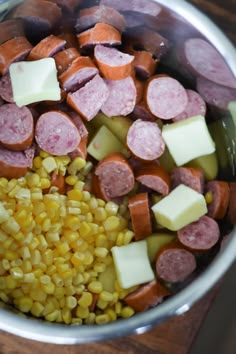 the food is prepared and ready to be put in the pot on the stove top