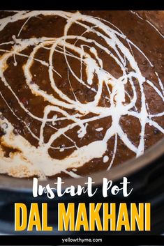 instant pot dal makhani recipe in the slow cooker with text overlay