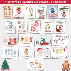 christmas handprint craft - 20 designs