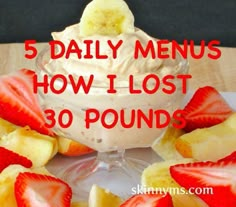 5 Daily Clean Eating Menus! Lose 30 pounds like I have with this :-) #diy #cleaneating #menu Lost 30 Pounds, Clean Eating Menu, Makanan Diet, Lose 30 Pounds, Small Meals, Healthy Options, Diet Tips