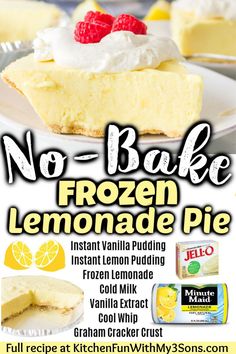 no bake frozen lemonade pie recipe