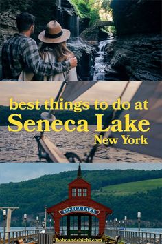 two pictures with the words best things to do at scenic lake new york