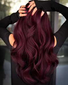 Pelo Color Borgoña, Stomach Exercises, Dark Red Hair Color, Dyed Red Hair