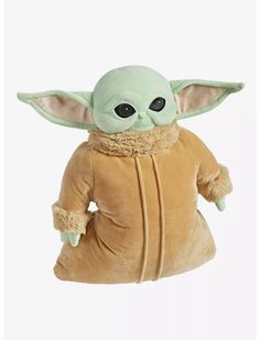 the child yoda plush toy hanging from a string