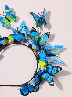 Butterfly Decor Hair Hoop | EMERY ROSE Butterfly Crown, Butterfly Costume, Fairy Garden Party, Ocean Eyes, Butterfly Decor, Halloween Headband, Embellished Headbands, Eyes Blue, Custom Gift Wrapping