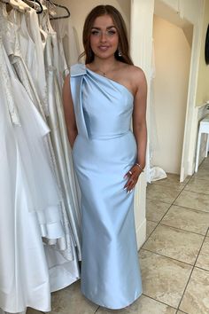 One Shoulder Dusty Blue Bridesmaid Dresses Light Blue Bridesmaid Dresses Long, Cornflower Blue Bridesmaid Dresses, Sheath Bridesmaid Dress, Baby Blue Bridesmaid Dresses, Light Blue Bridesmaid Dresses, Dusty Blue Bridesmaid, Light Blue Bridesmaid, Mermaid Bridesmaid, Dusty Blue Bridesmaid Dresses