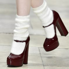 High Mary Jane Shoes, Mary Janes High Heels, Mary Jane Platform Shoes Red, Maroon Heels Aesthetic, High Mary Janes, Red Shoes Coquette, Red Shoe Aesthetic, Mary Janes Shoes Aesthetic, Marry Jane Heels