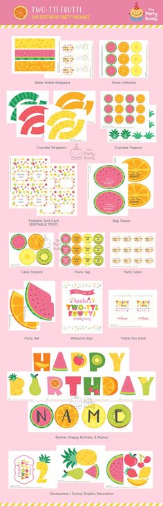 a poster with different types of food and numbers on it, including pineapples