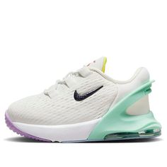 (TD) Nike Air Max 270 GO Shoes 'White Emerald Rise' DV1970-105 Nike Air Max 270, Air Max 270, Shoes White, Stylish Sneakers, Air Max, Nike Air Max, Nike Air, Emerald, Nike